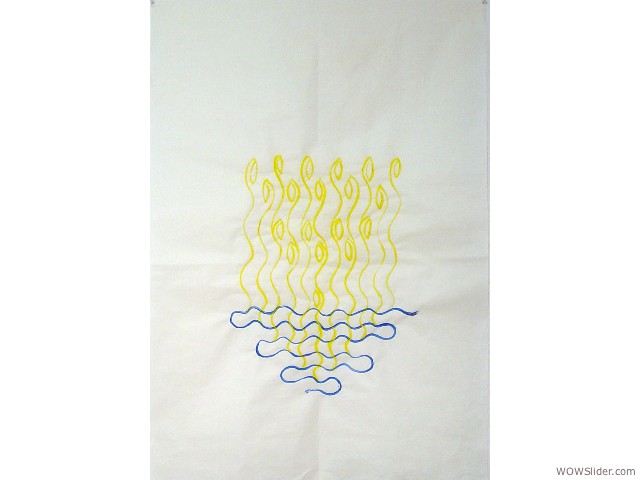 Fruition  2013 (tempera sur papier)100-70cm